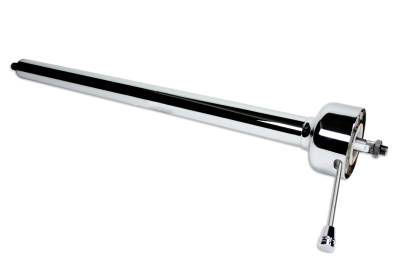 28" Straight Classic Floor Shift Steering Column - Chrome