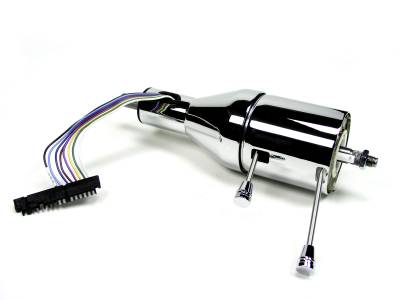 16" Shorty Tilt Floor Shift Steering Column - Chrome