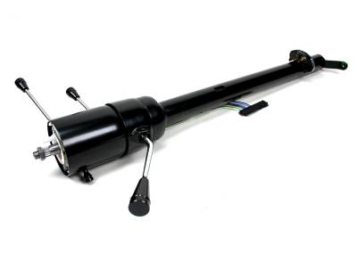 1960-66 Chevy Truck Tilt Column Shift with Rack - Black Powder Coated