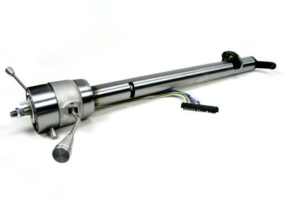 1957 Chevy Straight Column Shift  Steering Column - Black Powder Coated