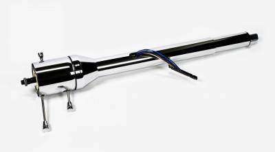 IDIDIT - 28" Right Hand Drive Collapsible Floor Shift Steering Column - Chrome