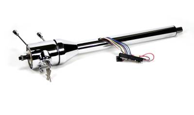 28" Tilt Floor Shift Steering Column with id.CLASSIC Ignition - Chrome