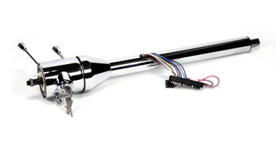 30" Tilt Floor Shift Steering Column withid.CLASSIC Ignition - Chrome