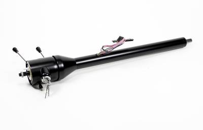 35" Tilt Floor Shift Steering Column with id.CLASSIC Ignition - Black Powder Coated