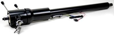 1969-72 Chevelle El Camino Tilt Floor Shift Steering Column with id.CLASSIC Ignition - Black Powder Coated