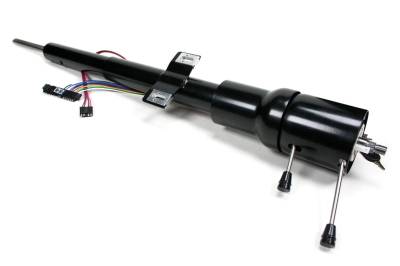 1970-74 Cuda/Challenger Tilt Floor Shift Steering Column with OE Wheel id.CLASSIC Ignition - Black Powder Coated