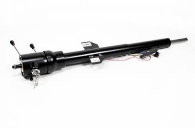 IDIDIT - 1970-76 Chrysler A-Body Tilt Floor Shift Steering Column with id.CLASSIC Ignition - Black Powder Coated