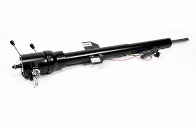 1970-76 Chrysler A-Body Tilt Floor Shift Steering Column with id.CLASSIC Ignition - Black Powder Coated