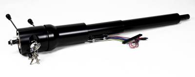 1970-75 Camaro Tilt Floor Shift Steering Column with id.CLASSIC Ignition - Black Powder Coated