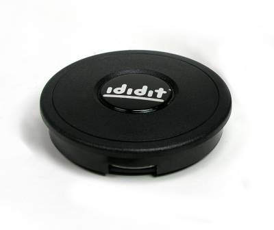 Horn Button, Black Plastic with ididit logo