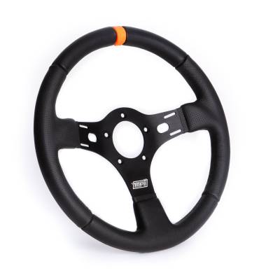 MPI Drag Racing Aluminum Steering Wheel Black & Orange